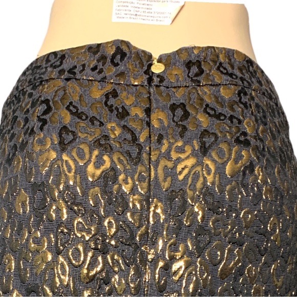 Gorgeous Michael KORS Gold and Black Luxury Skirt Size 6 - Picture 6 of 15
